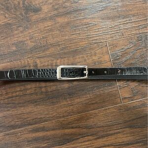 Black Crocodile Printed Belt
